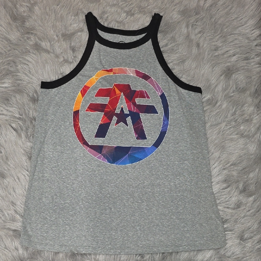 American Fighter Gray Tank with Black Logo